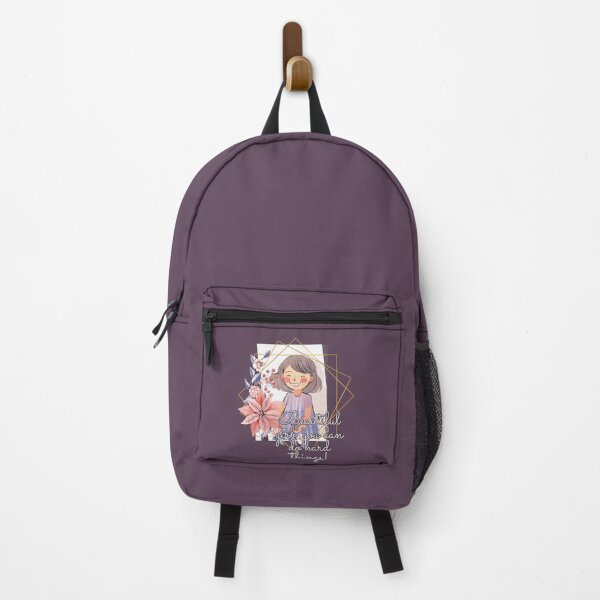 Item preview, Beautiful girl, you can do hard things - Watercolor Illustration designed and sold by PixelBadBunny.