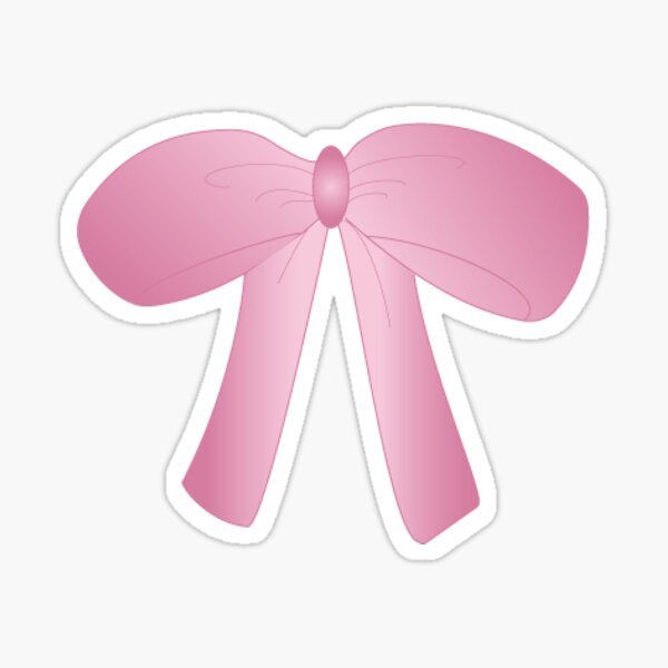 Pink Bow - Ribbon - Pretty Bow  Sticker for Sale by KittyStrand