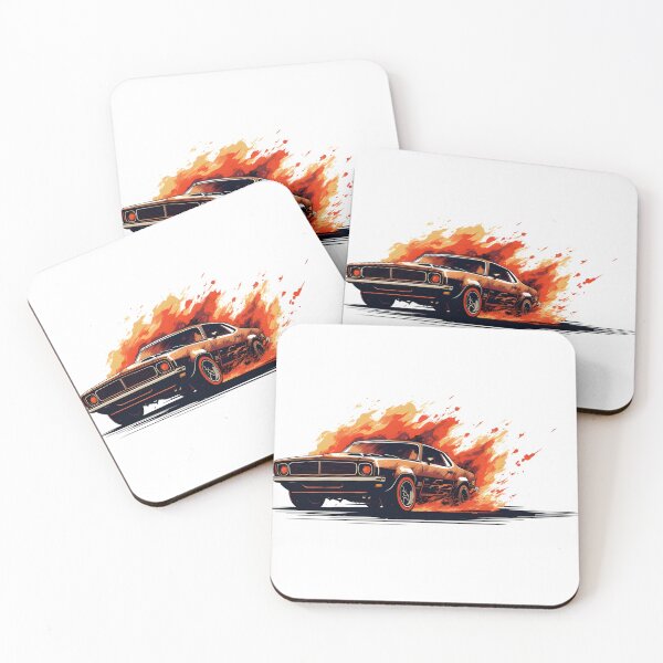 Item preview, Muscle car in fire designed and sold by Amaizo.