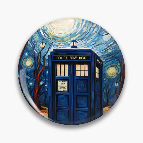 Item preview, Starry Night with police box designed and sold by dzineNJ.