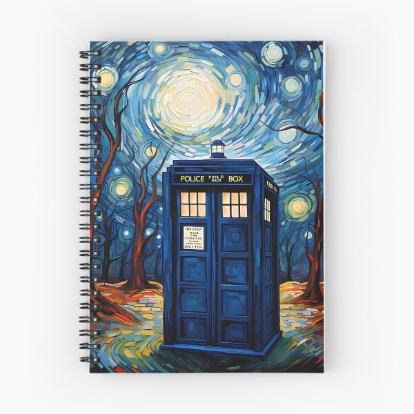 Item preview, Starry Night with police box designed and sold by dzineNJ.