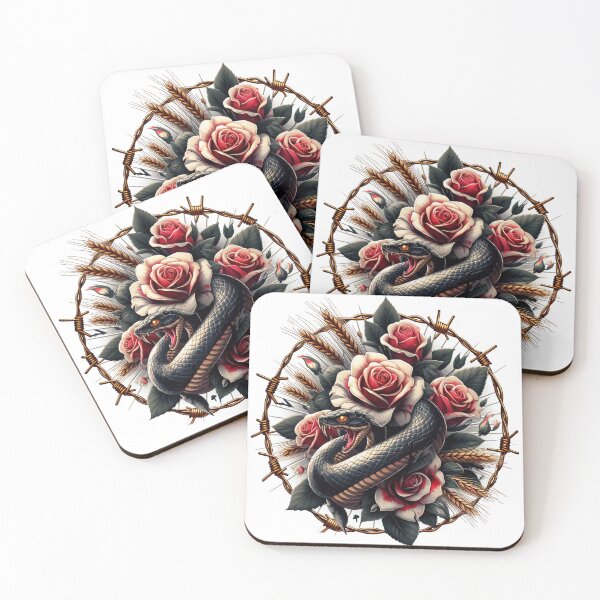 Item preview, Snake & Roses designed and sold by OFDesignGallery.