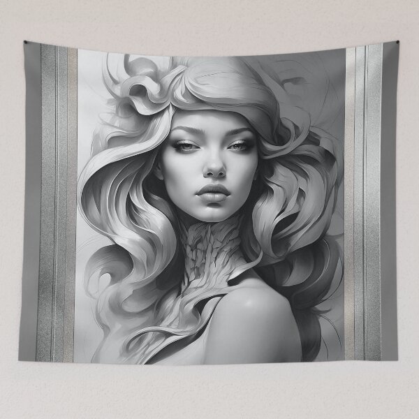 Item preview, Portrait Of Stacy Atherton Illustration Striking AI Concept Art by Xzendor7 designed and sold by Xzendor7 Digital Art Creations.