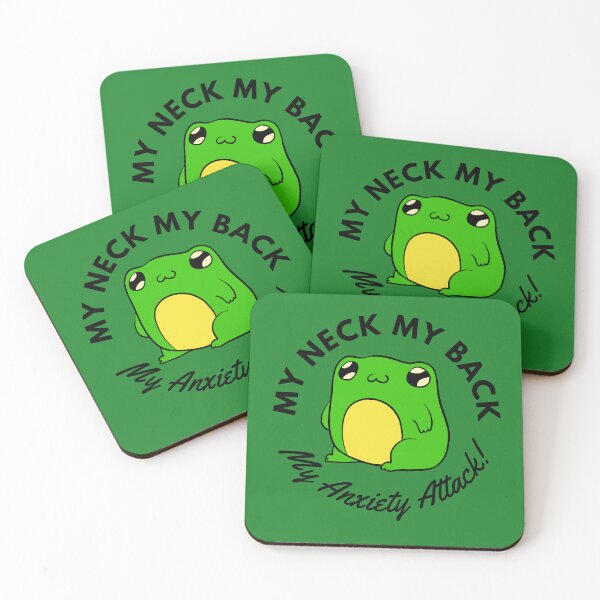 Item preview, Anxiety Attack Frog (green) designed and sold by BuckWildDesigns.