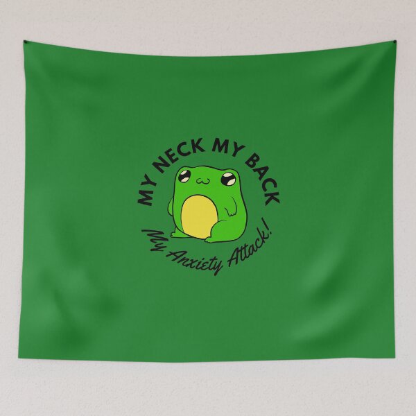 Item preview, Anxiety Attack Frog (green) designed and sold by BuckWildDesigns.