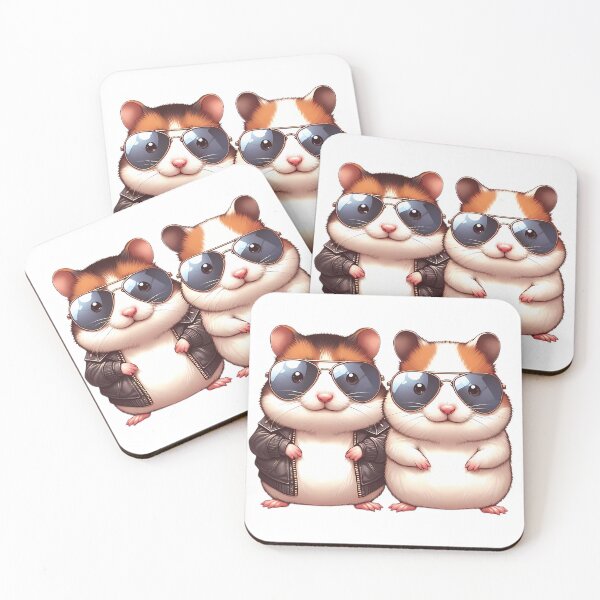 Artikelvorschau, Zwei coole Hamster mit Sonnenbrille entworfen und verkauft von CreativeSparkzz.