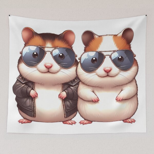 Item preview, Two cool hamsters with sunglasses designed and sold by CreativeSparkzz.