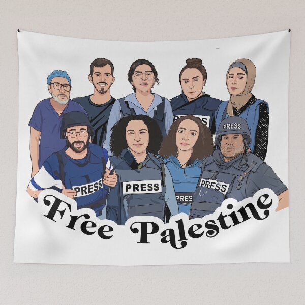 Item preview, Free Palestine Jounalists designed and sold by GlowinUp Shop.