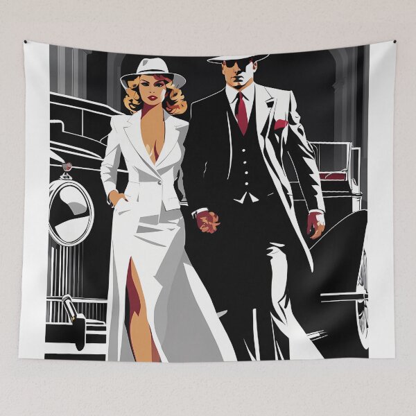 Item preview, Subtle Elegance: Silhouettes That Tell Mafia Stories designed and sold by Artedig.