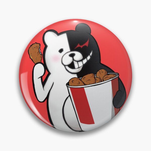 Item preview, Monokuma enjoying fried chicken! designed and sold by MidDinos.