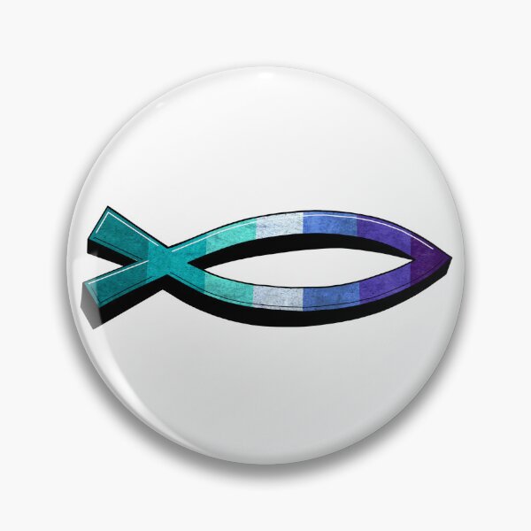 Item preview, Affirming Christian - Gay Jesus Fish Graffitti designed and sold by BackgroundPixel.