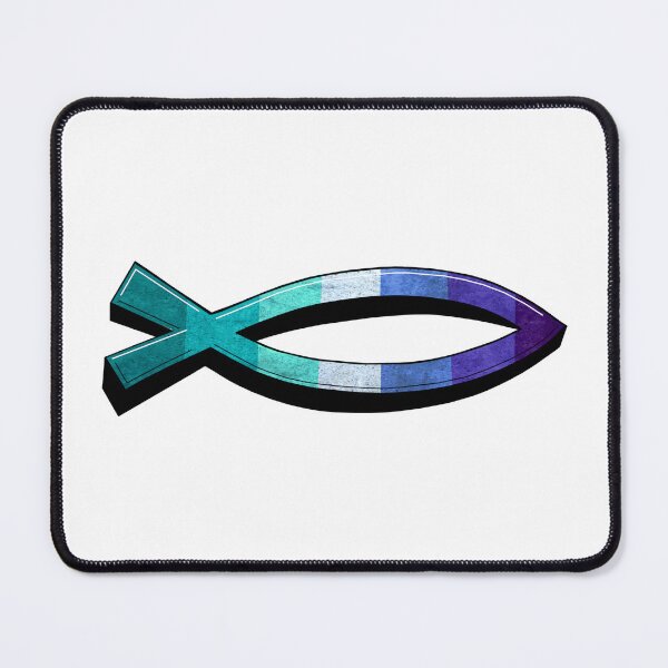 Item preview, Affirming Christian - Gay Jesus Fish Graffitti designed and sold by BackgroundPixel.
