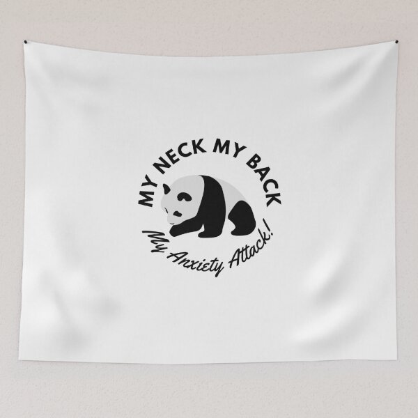 Item preview, Anxiety Attack Panda (white) designed and sold by BuckWildDesigns.