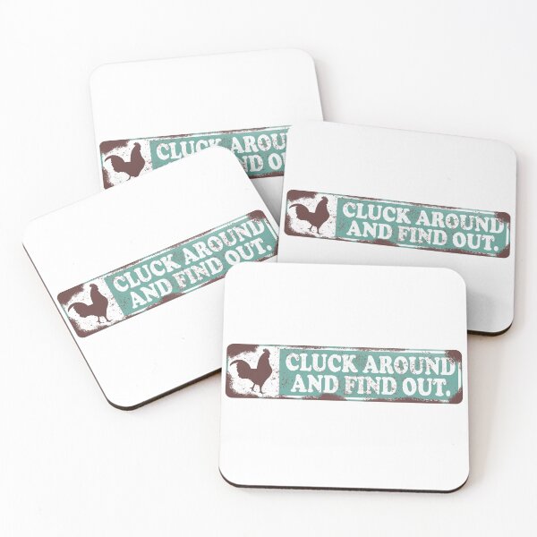 Item preview, Cluck around and find out Funny Chicken Coop Sign designed and sold by faridman.