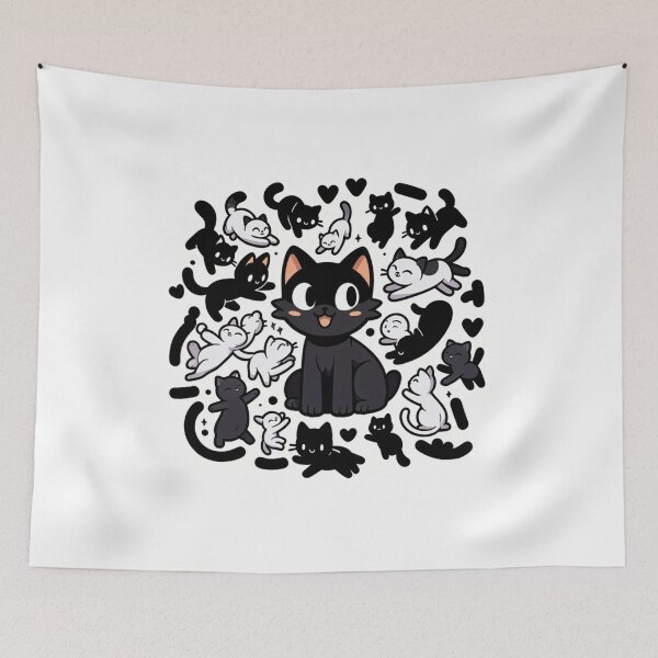 Item preview, Cat zoning out and friends - Sticker designed and sold by InfinityImprint.