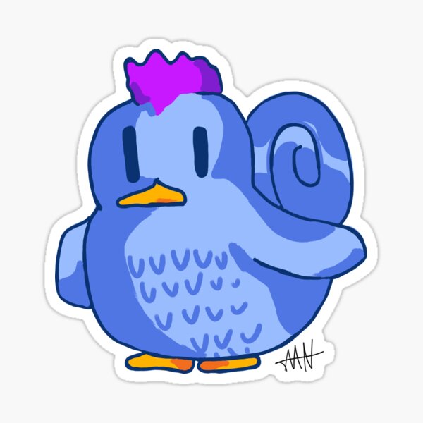 Aperçu de l'œuvre Poulet bleu - Stardew Valley créée et vendue par MusicalNomad.