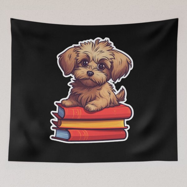 Item preview, My Cute Dog Reading. Nice Gift For Lovers Of Books And Dogs. designed and sold by LuNkyRose.