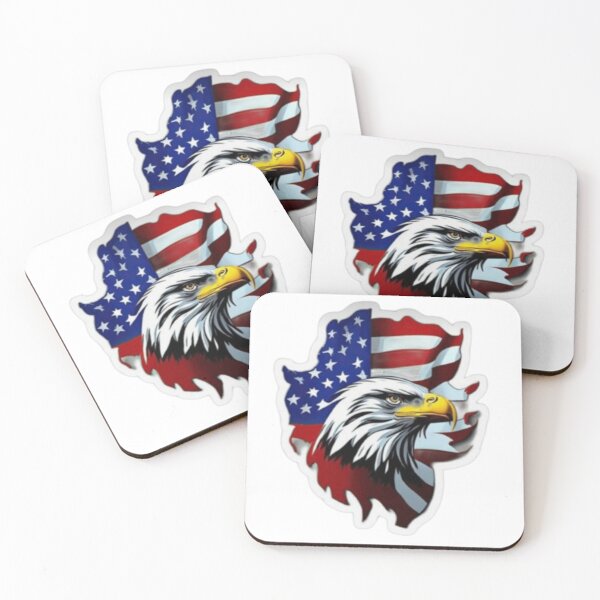 Item preview, PEGATINA BANDERA AMERICANA Y ÁGUILA designed and sold by DesignDreamerr.