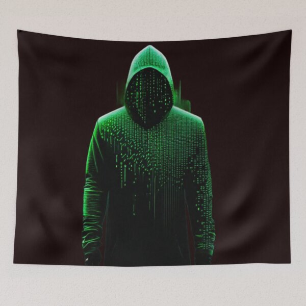 Item preview, Silhouette Of A Hooded Hacker designed and sold by vuslatmedia.