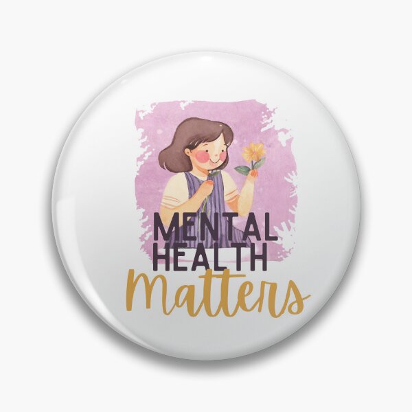 Item preview, mental health matters flower girl - Watercolor Illustration designed and sold by PixelBadBunny.