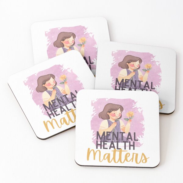 Item preview, mental health matters flower girl - Watercolor Illustration designed and sold by PixelBadBunny.