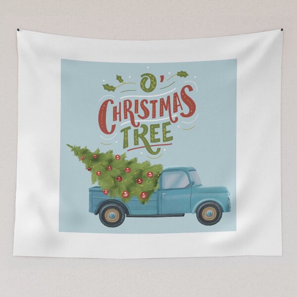 Item preview, O' Christmas Tree Blue Farm Truck! designed and sold by TidyKitchenInc.