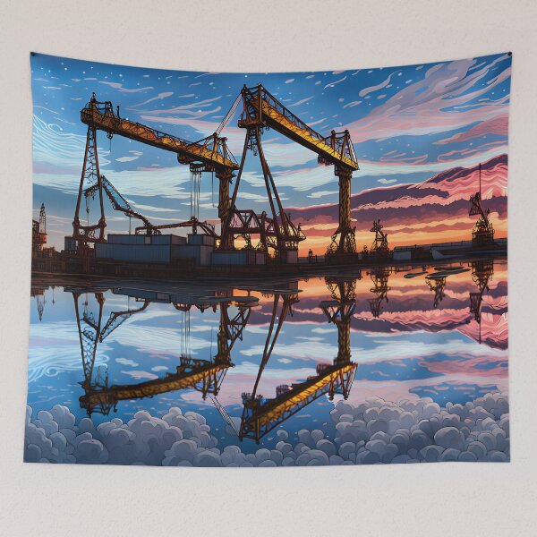Item preview, Belfast Landmark - Harland and Wolff - Sampson and Goliath Cranes designed and sold by Bright-Moonrise.