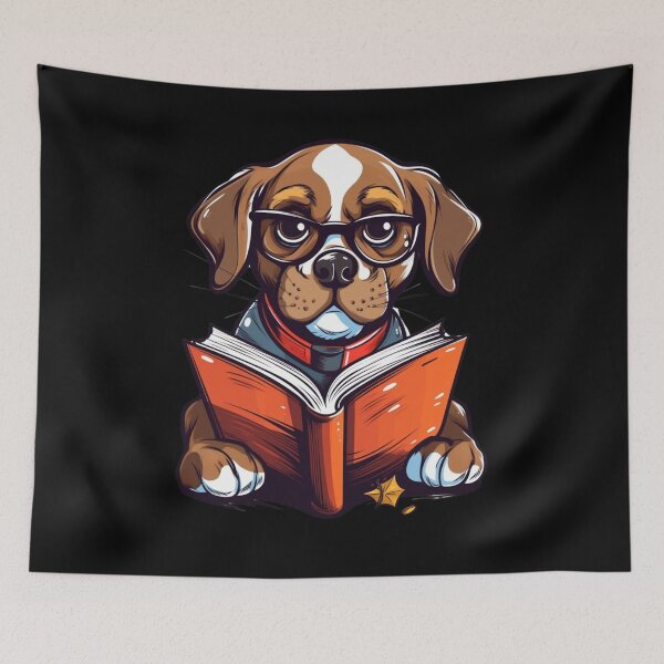 Item preview, My Smart Dog Reading. Nice Gift For Lovers Of Books And Dogs. designed and sold by LuNkyRose.