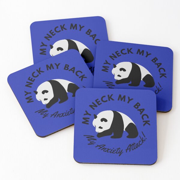 Item preview, Anxiety Attack Panda (blue) designed and sold by BuckWildDesigns.