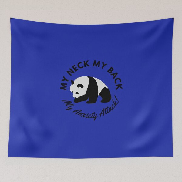 Item preview, Anxiety Attack Panda (blue) designed and sold by BuckWildDesigns.