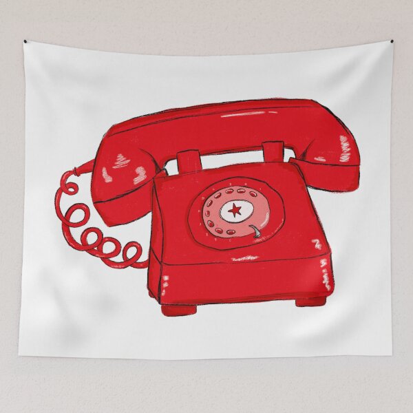 Item preview, Red Rotary Phone designed and sold by GraceMakes03.
