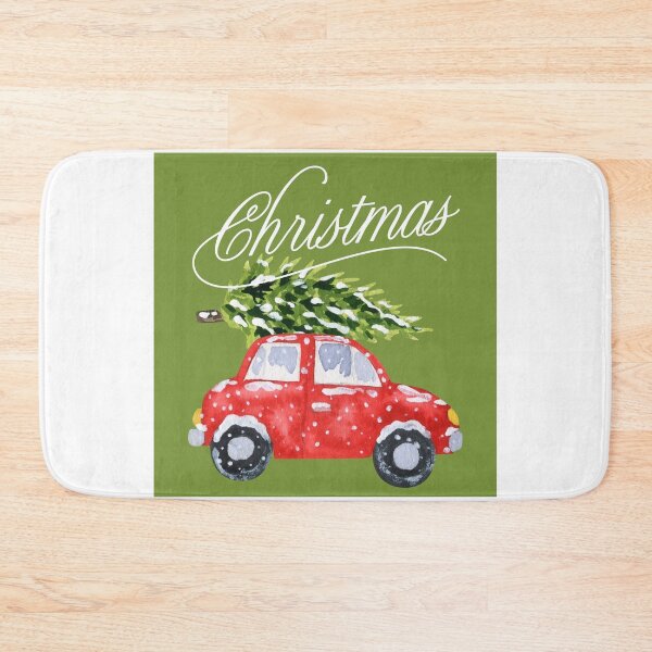 Item preview, Green Christmas Tree with Red Car! designed and sold by TidyKitchenInc.