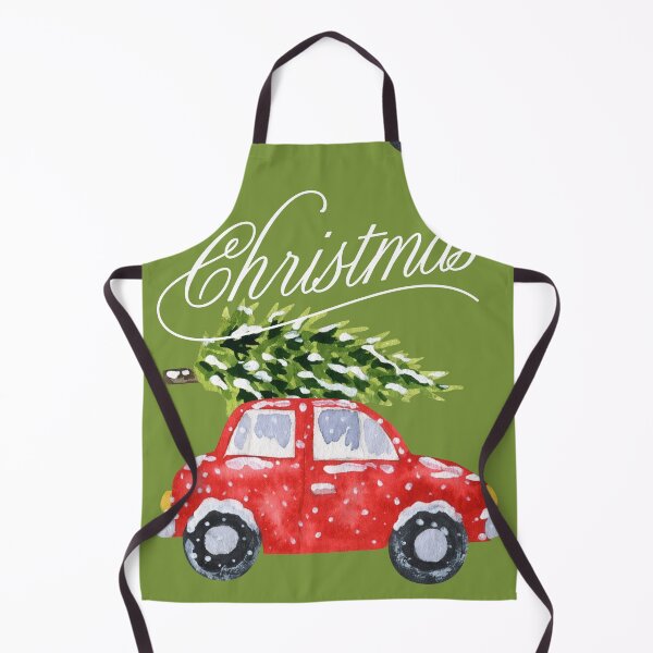 Item preview, Green Christmas Tree with Red Car! designed and sold by TidyKitchenInc.