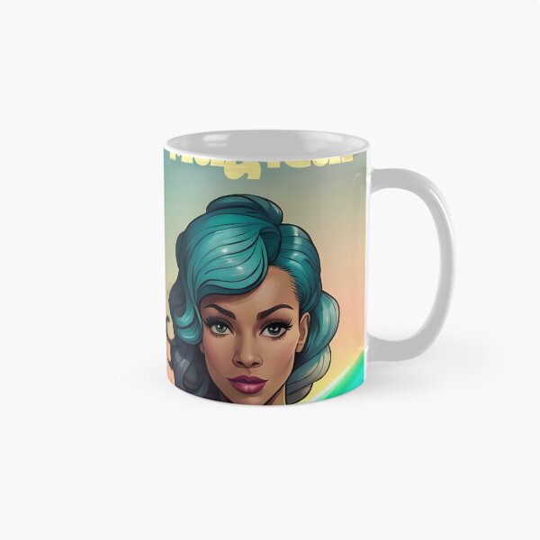 Item preview, Glam Woman Magical Inspiration Rainbow Teal Motivation Woman designed and sold by Melan Designs.