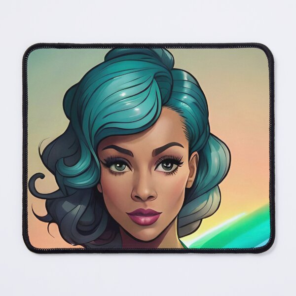 Item preview, Glam Woman Magical Inspiration Rainbow Teal Motivation Woman designed and sold by Melan Designs.