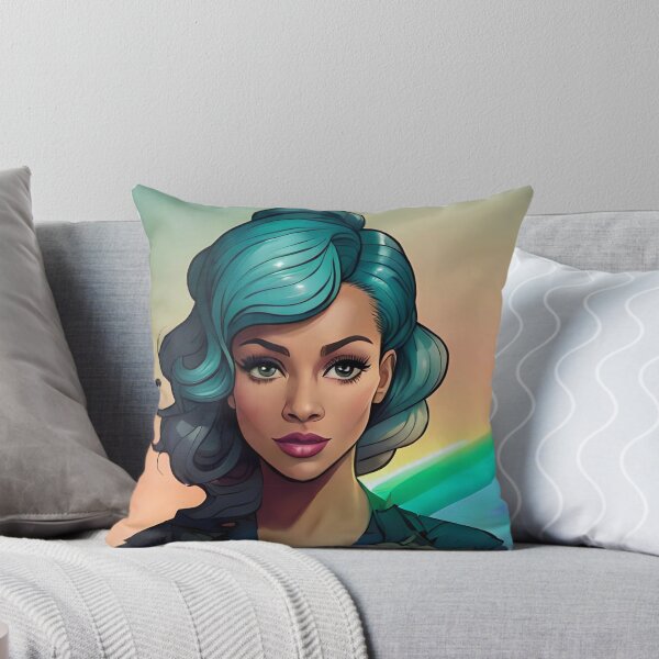 Item preview, Glam Woman Magical Inspiration Rainbow Teal Motivation Woman designed and sold by Melan Designs.