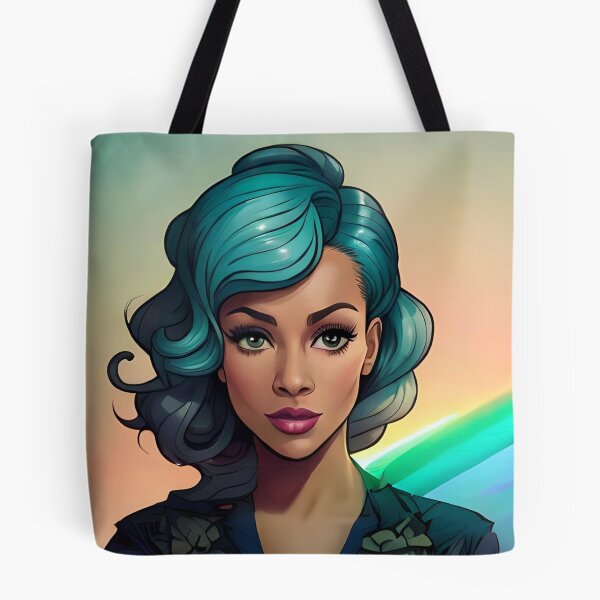 Item preview, Glam Woman Magical Inspiration Rainbow Teal Motivation Woman designed and sold by Melan Designs.