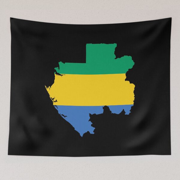Item preview, Gabon Map designed and sold by feether-store.