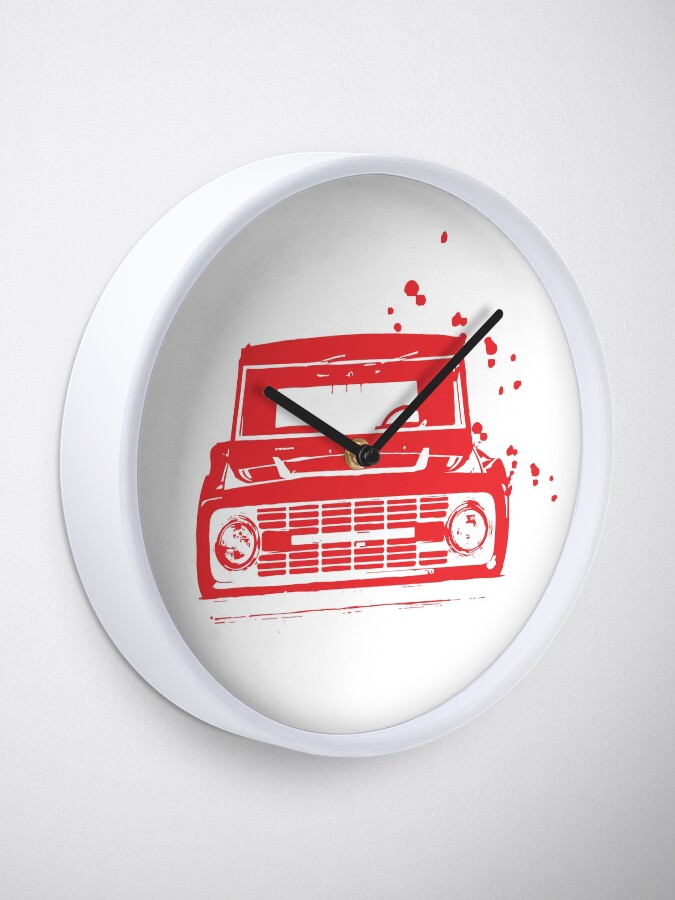 "Ford Bronco Offroad 4x4 Truck Clock" Clock for Sale by danahukee