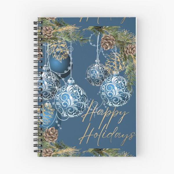 Item preview, Happy Holidays Blue Ornaments with Pine Cones! designed and sold by TidyKitchenInc.