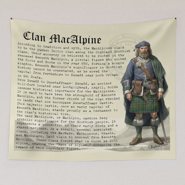 Item preview, Clan MacAlpine Scottish History  designed and sold by BagTown Clans.