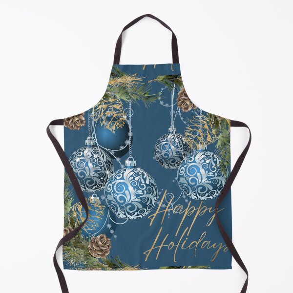 Item preview, Happy Holidays Blue Ornaments with Pine Cones! designed and sold by TidyKitchenInc.