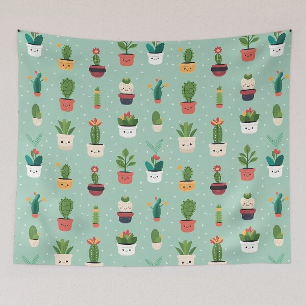 Item preview, Cute Kawaii Style House Plants #10 designed and sold by CareToCanvas.