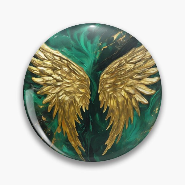 Item preview, Golden Angel Wings and Divine Green Energy for Spiritual Awakening and Angelic Protection designed and sold by GlowtalkDesign.