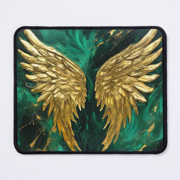 Item preview, Golden Angel Wings and Divine Green Energy for Spiritual Awakening and Angelic Protection designed and sold by GlowtalkDesign.