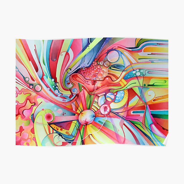 Fe & Irony - Abstract Watercolor Painting Poster