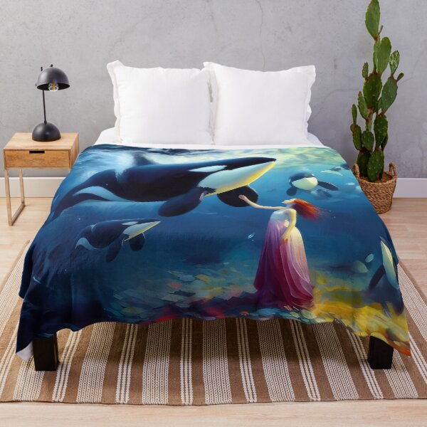 Item preview, Orca dances with mermaid designed and sold by Wallisart.