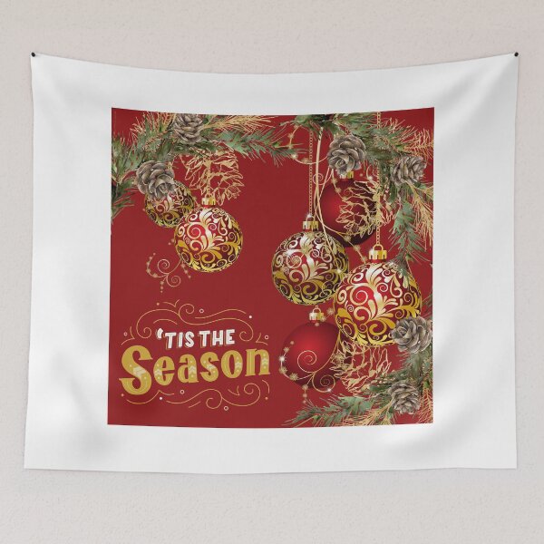 Item preview, 'Tis the Season Gold & Red Ornaments with Pine Cones! designed and sold by TidyKitchenInc.
