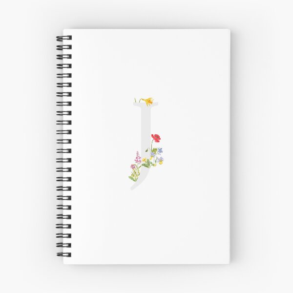 Item preview, botanical monogram alphabet J wildflowers designed and sold by ColorandColor.