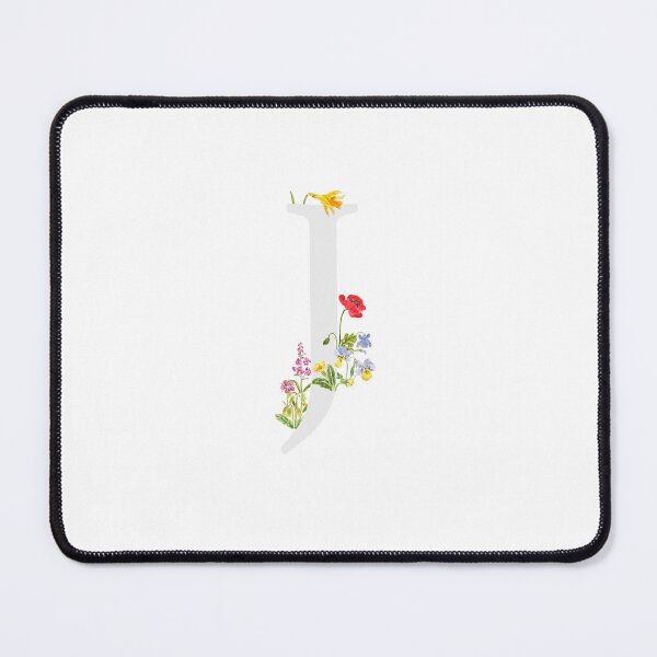 Item preview, botanical monogram alphabet J wildflowers designed and sold by ColorandColor.